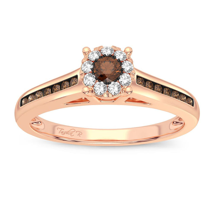 Romantic 14K Rose Gold Lab Diamond Promise Ring (0.22CT)