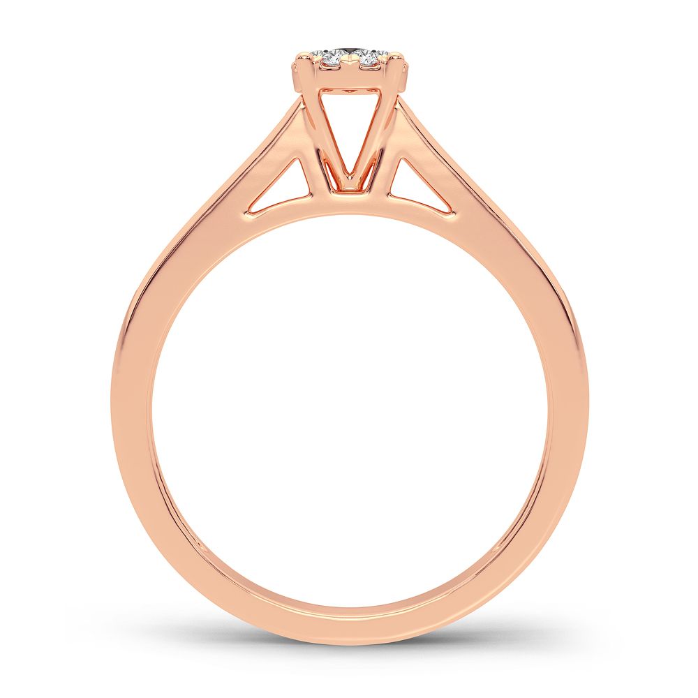 Romantic 14K Rose Gold Lab Diamond Promise Ring (0.22CT)