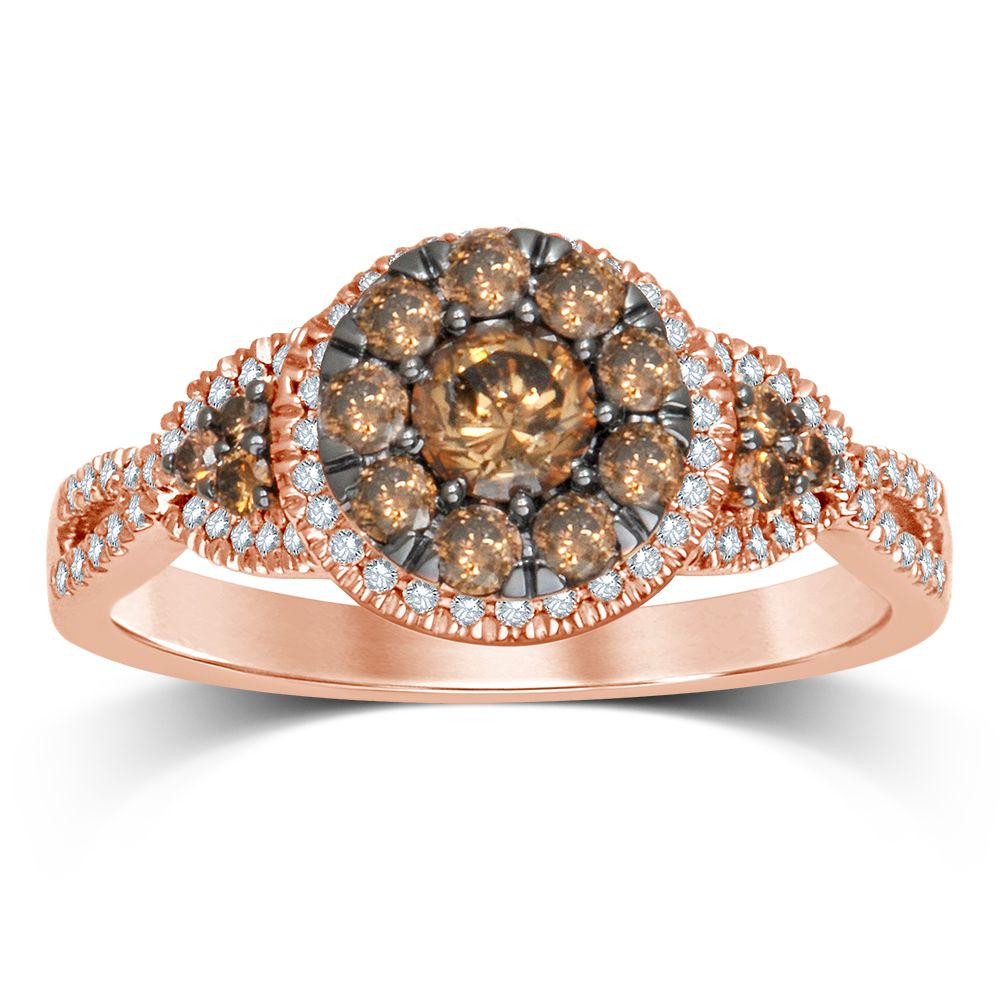 Romantic Rose Gold Lab Diamond Fashion Ring - 0.86ct