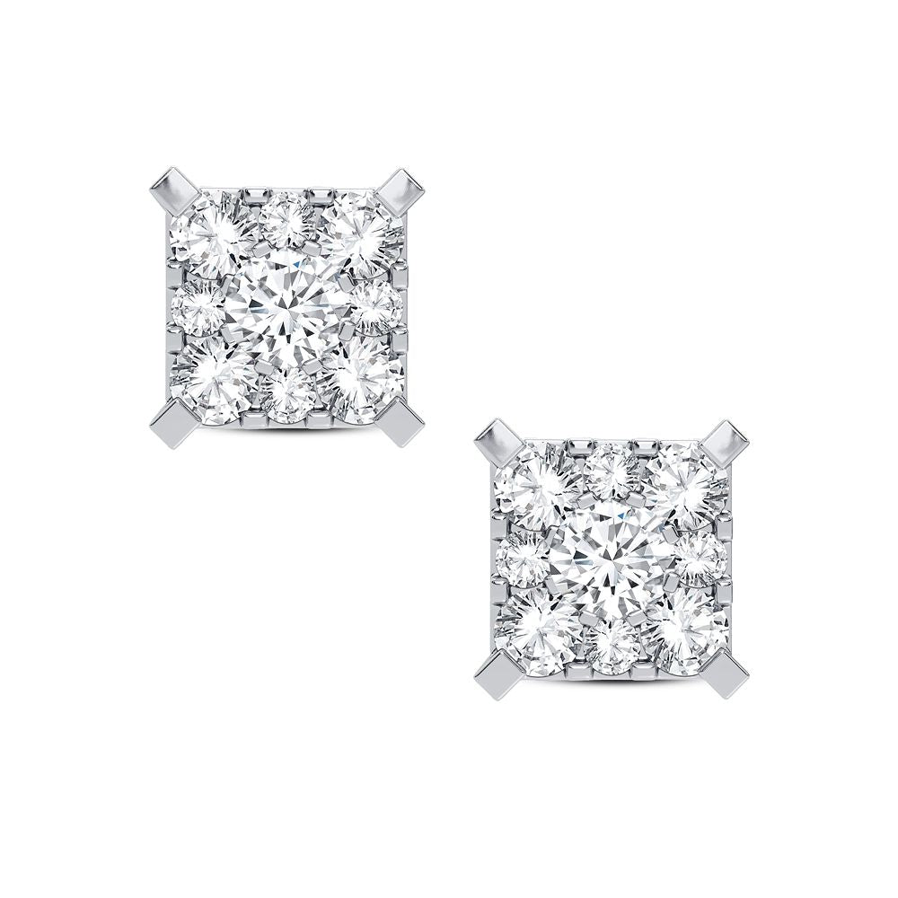 Chic 0.27CT Lab Diamond Earrings in White Gold