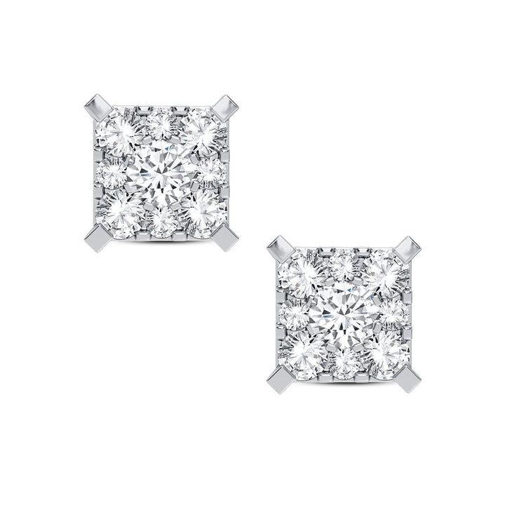 Chic 0.27CT Lab Diamond Earrings in White Gold