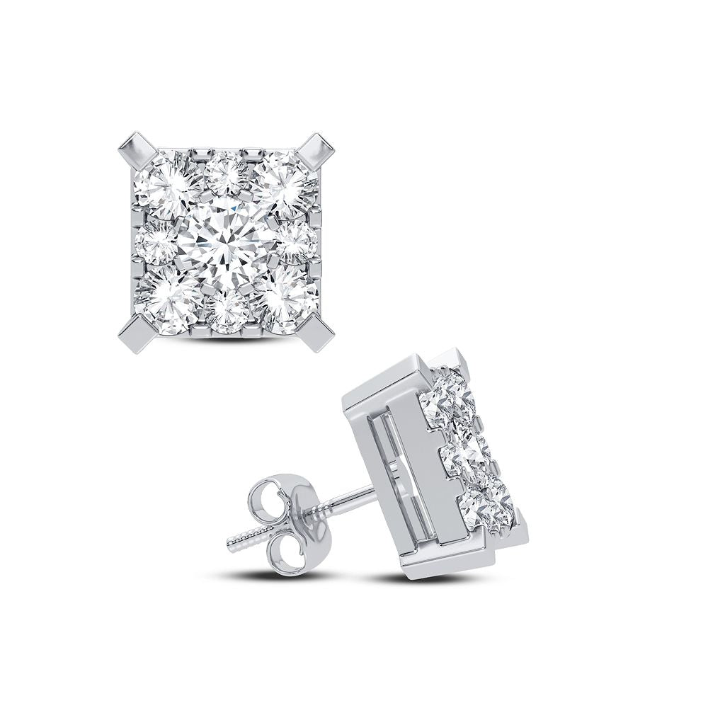 Chic 0.27CT Lab Diamond Earrings in White Gold