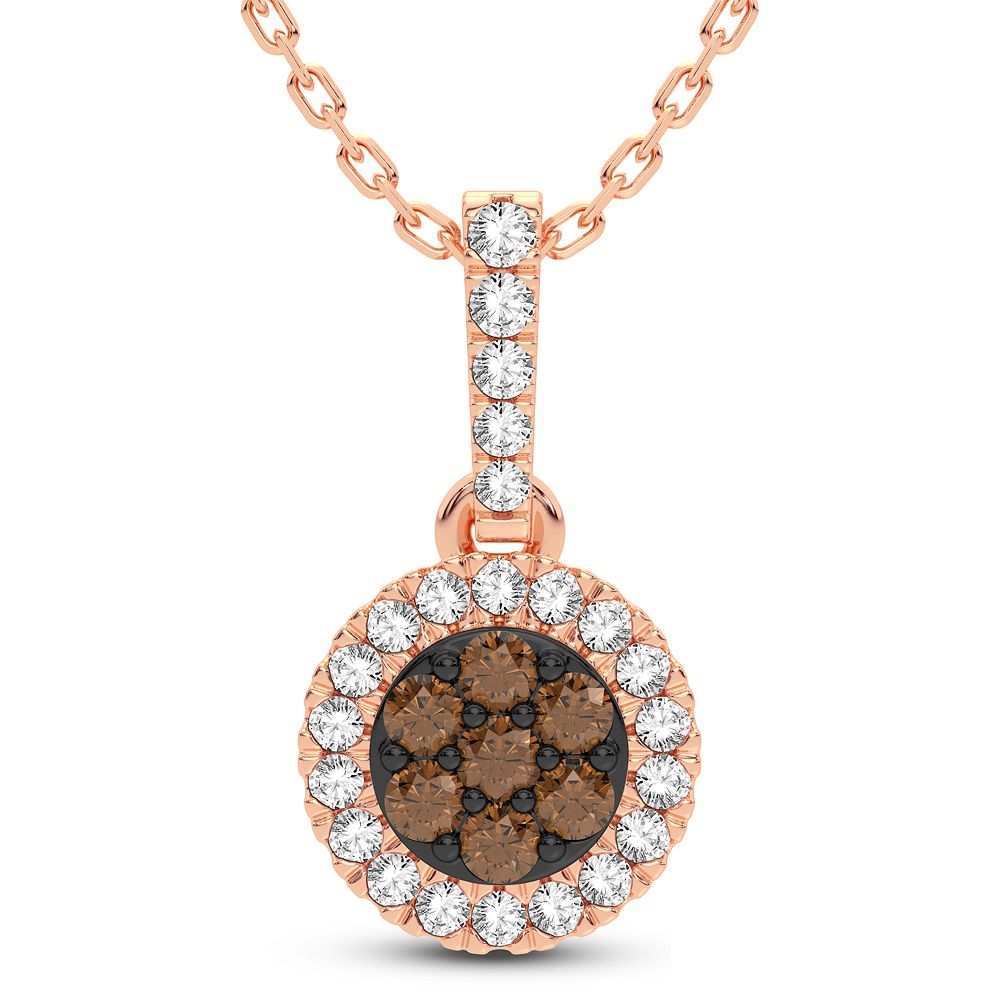 Chic 14k Rose Gold 0.25CT Lab Diamond Pendant