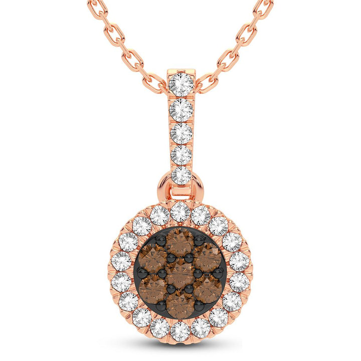 Chic 14k Rose Gold 0.25CT Lab Diamond Pendant