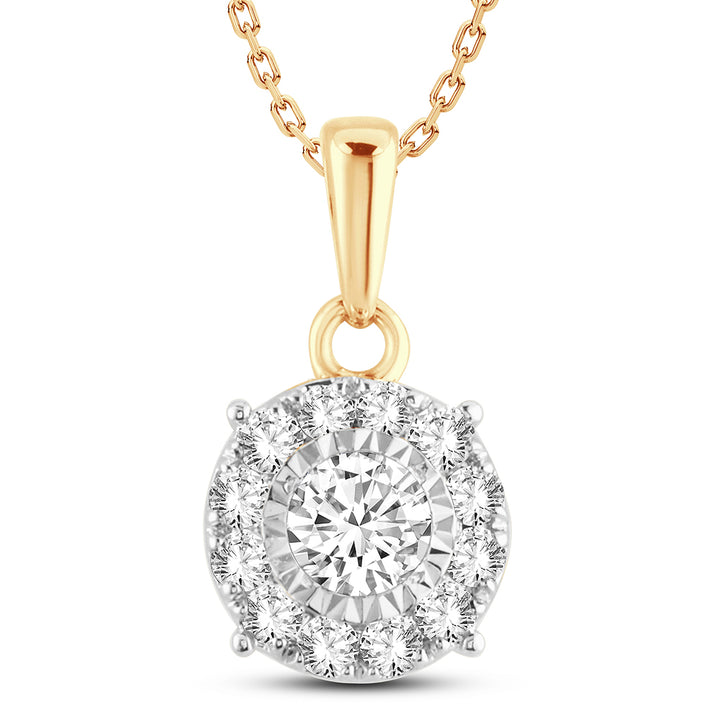 Chic 14k Yellow Gold 0.50ct Lab Diamond Womens Pendant