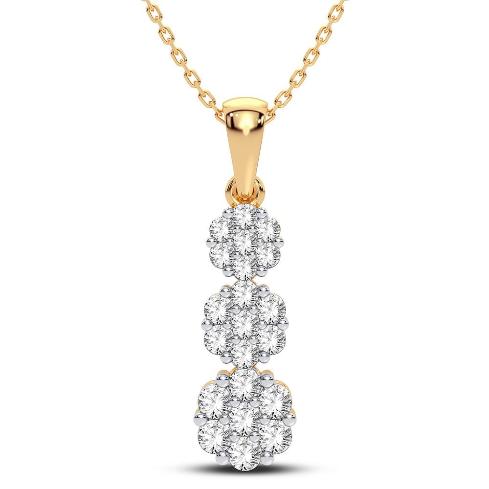 Elegant 10K 0.75CT Diamond Pendant