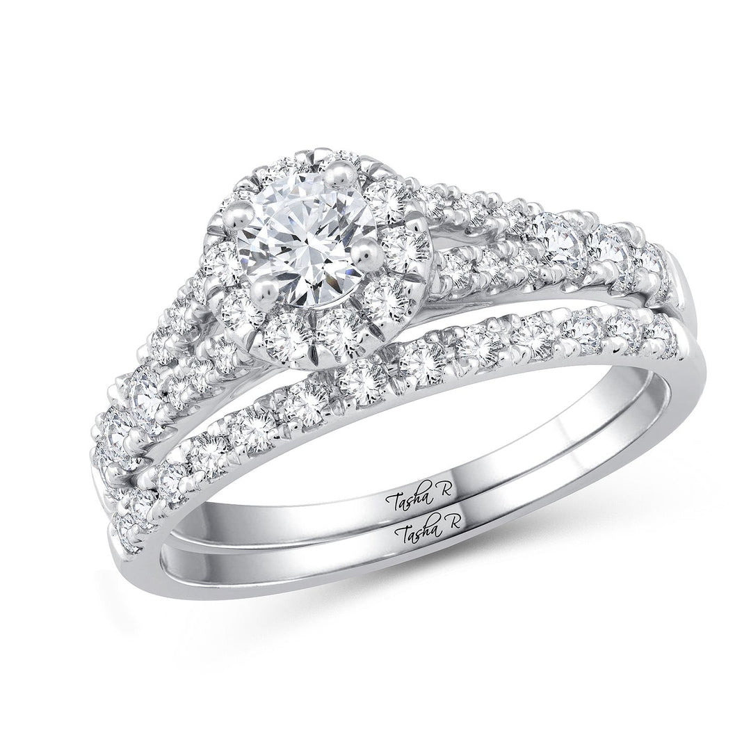 14k White Gold 1CT Lab Diamond Engagement Ring Elegance