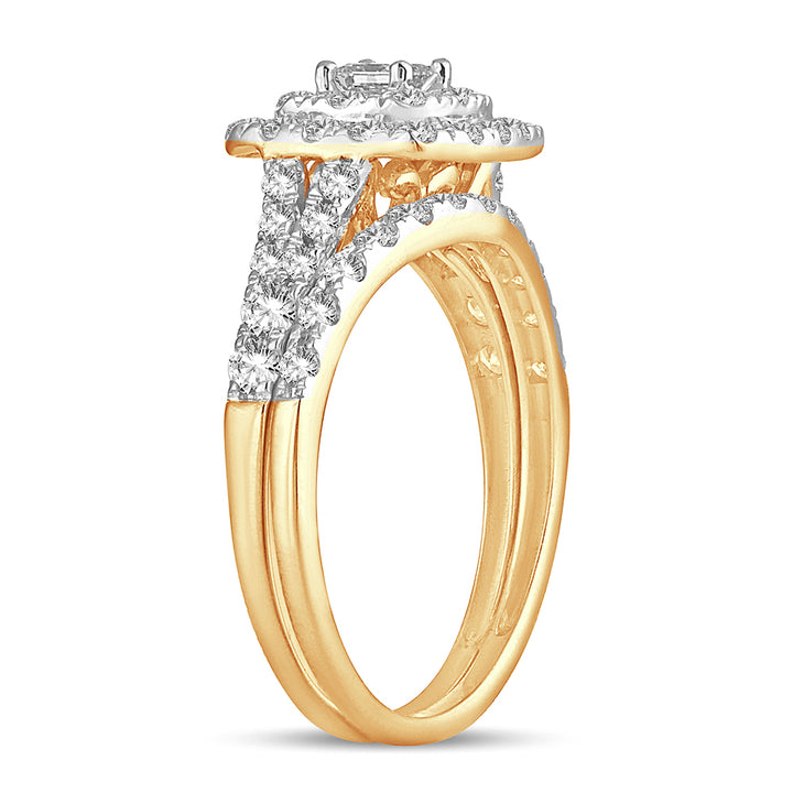 14K Yellow Gold Lab-Grown 1CT Diamond Bridal Ring