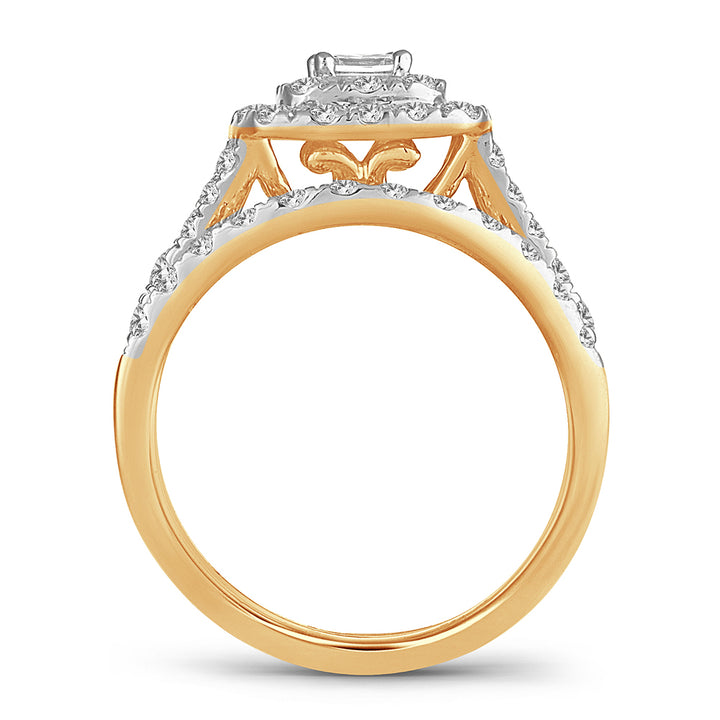 14K Yellow Gold Lab-Grown 1CT Diamond Bridal Ring