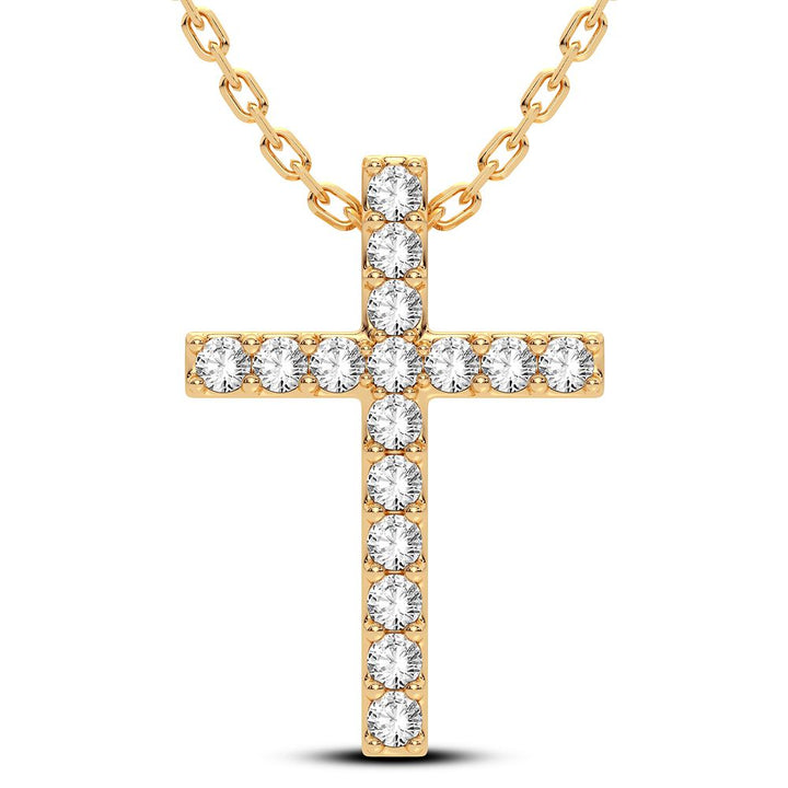 10k Yellow Gold Lab Diamond Womens Pendant Charm