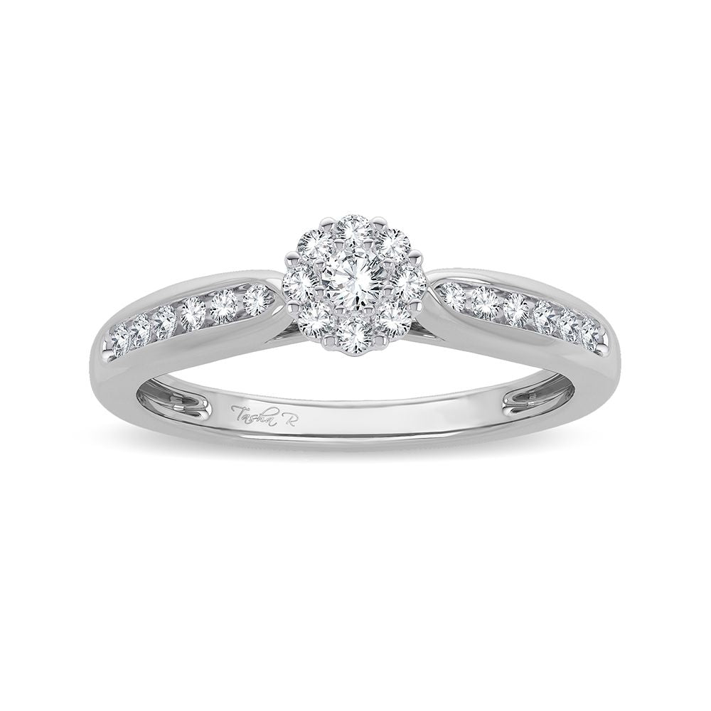 Timeless 14k White Gold Lab Diamond Promise Ring (0.25CT)