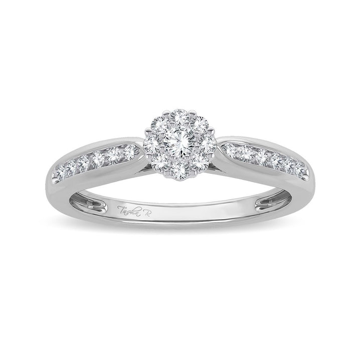 Timeless 14k White Gold Lab Diamond Promise Ring (0.25CT)