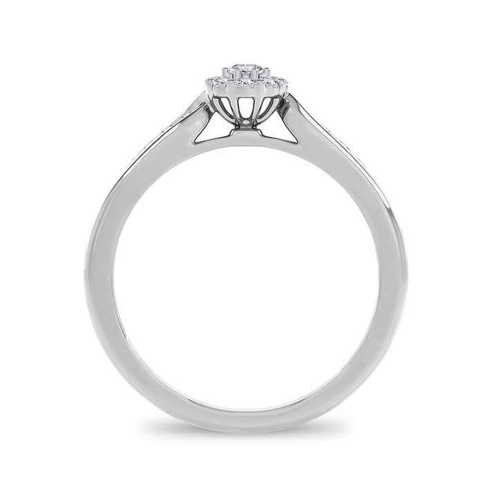 Timeless 14k White Gold Lab Diamond Promise Ring (0.25CT)