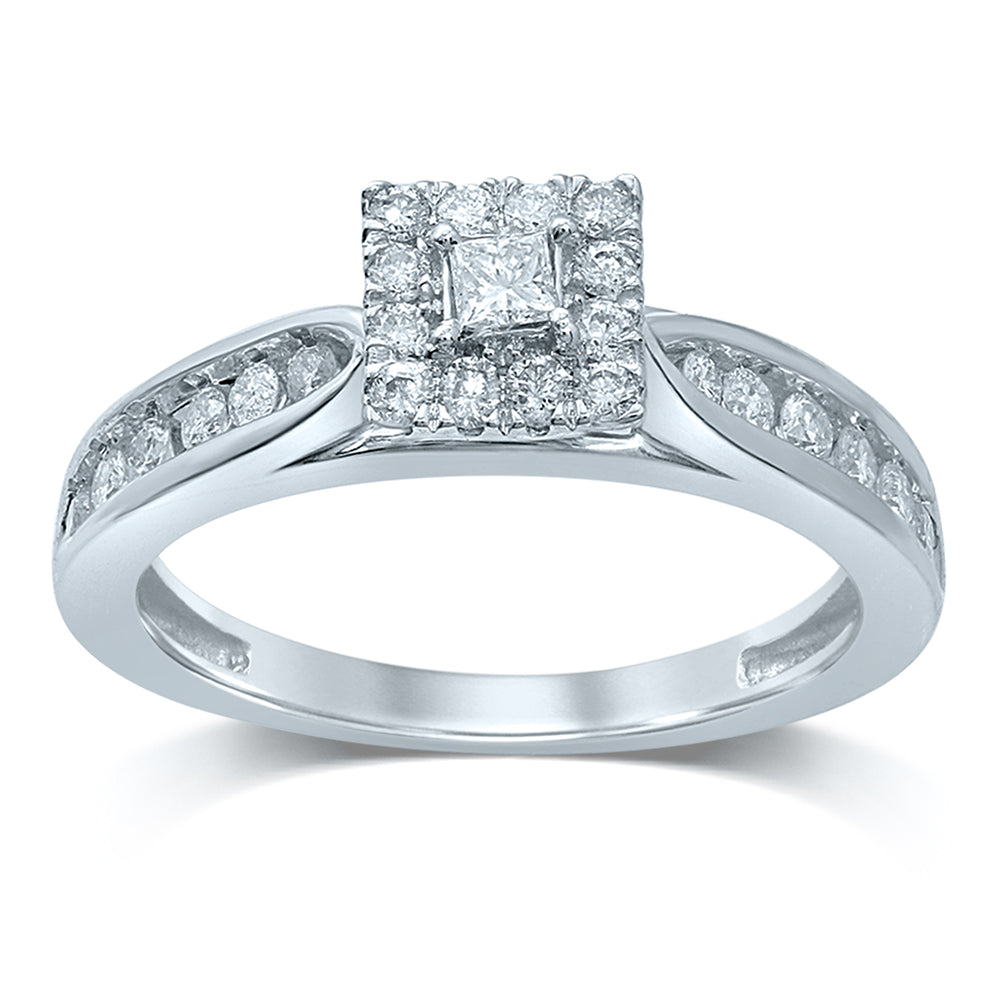 Sparkling 0.50CT Lab Diamond Ring in White Gold