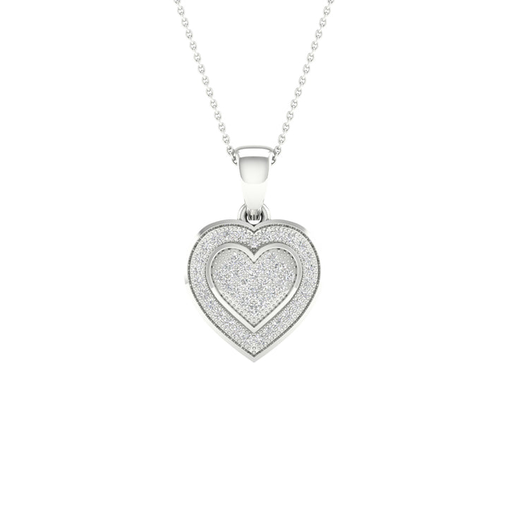 Delicate 10k White Gold 0.15CT Lab Diamond Pendant