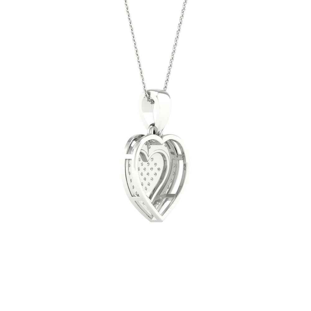 Delicate 10k White Gold 0.15CT Lab Diamond Pendant
