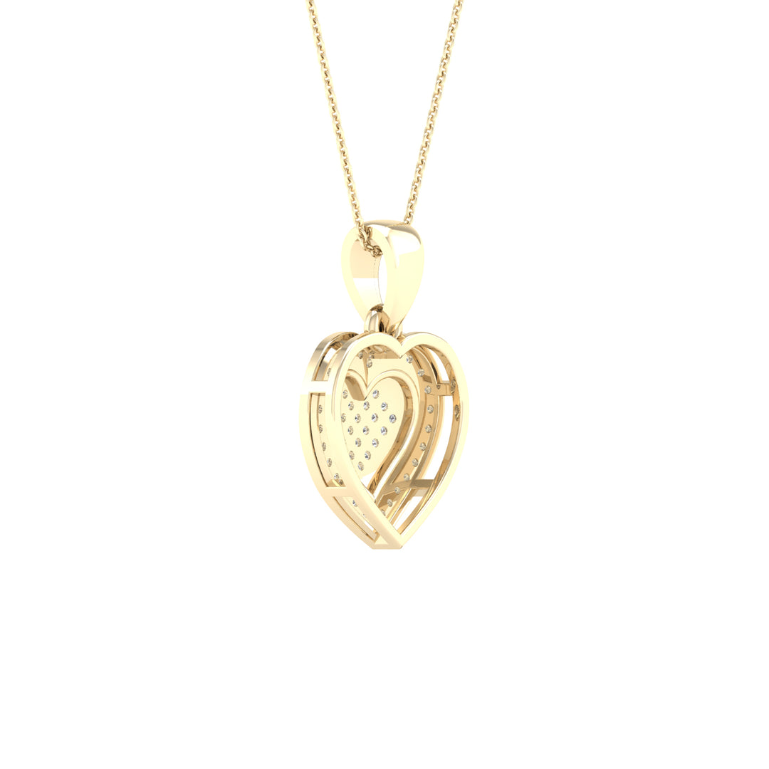 Chic 10k Gold 0.15CT Lab Diamond Pendant Necklace