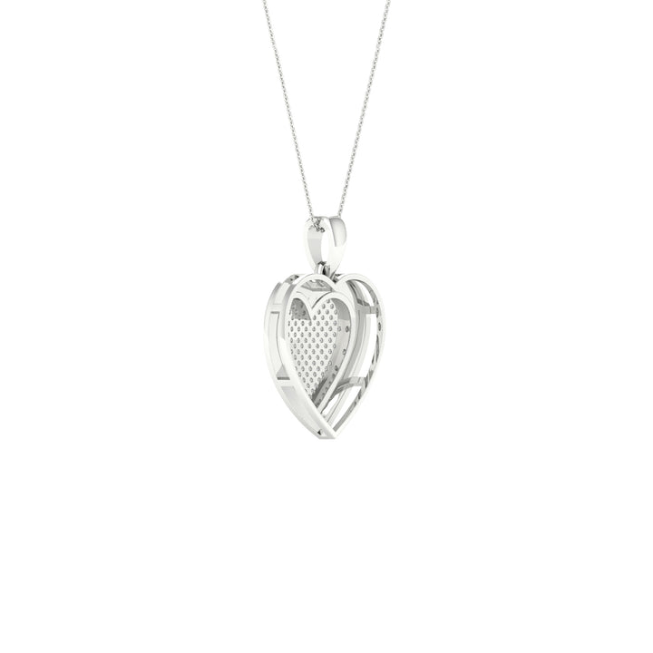 Luminous 10k White Gold 0.50CT Lab Diamond Pendant Necklace