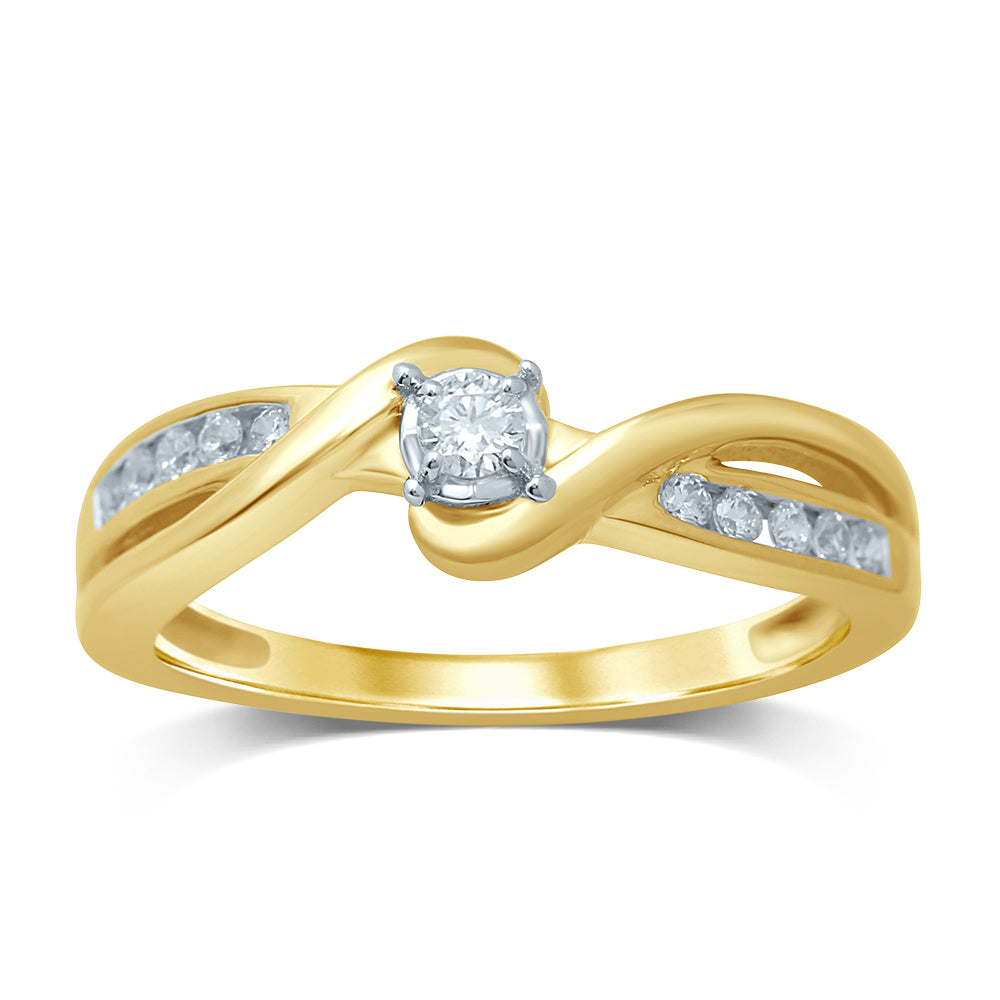 14k White Gold 0.20CT Lab Diamond Promise Ring