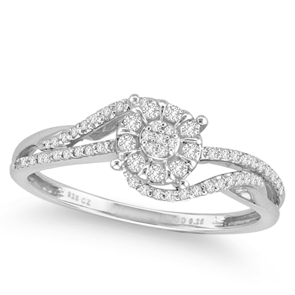 Timeless 14k White Gold Lab Diamond Promise Ring (0.25ct)