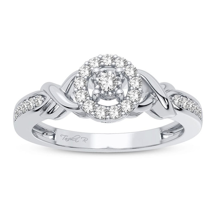 Romantic 14K White Gold Lab Diamond Promise Ring