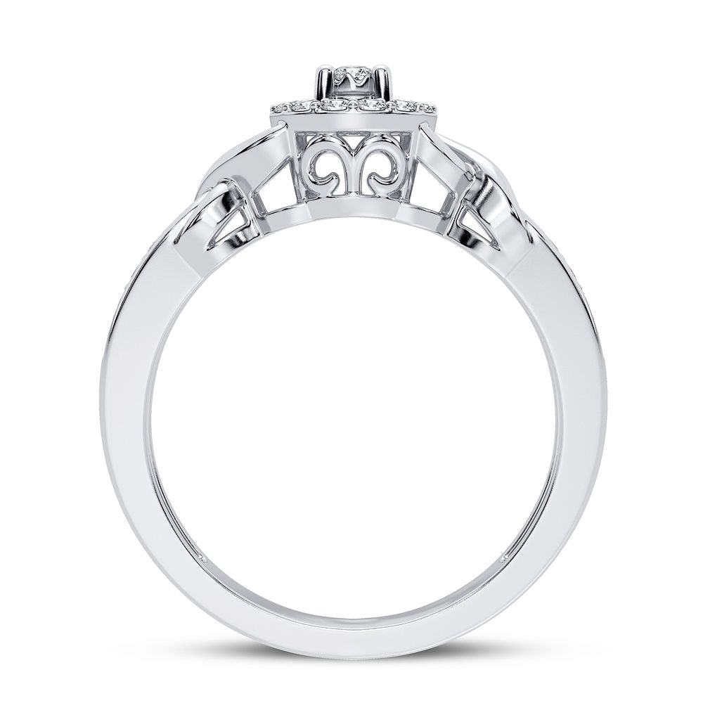 Romantic 14K White Gold Lab Diamond Promise Ring