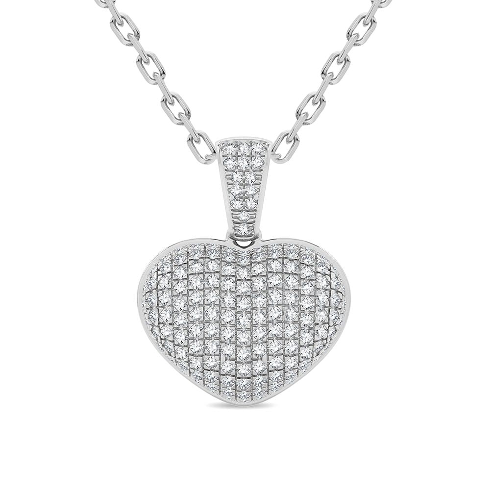 Sparkling 0.33CT Lab Diamond Pendant in White Gold