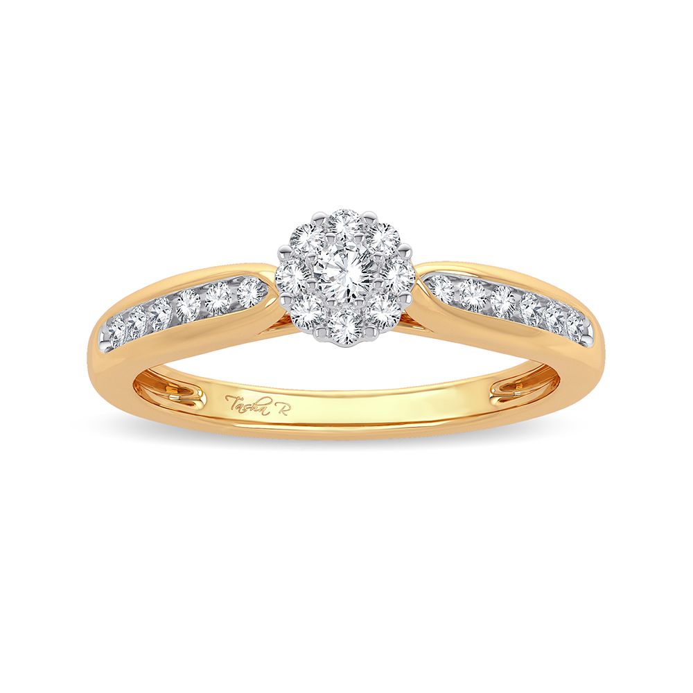 14K Yellow Gold Lab Diamond Promise Ring - 0.25CT