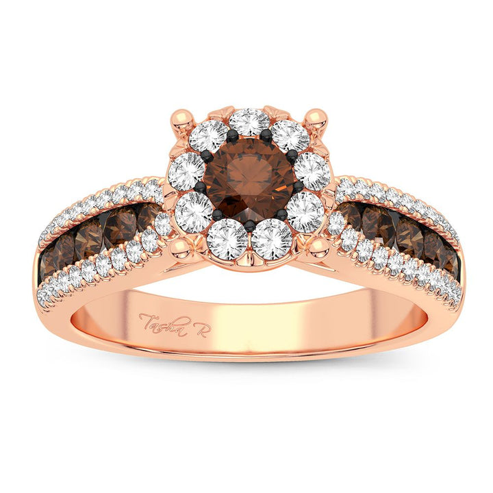 Romantic 14k Rose Gold Lab Diamond Engagement Ring (0.9CT)