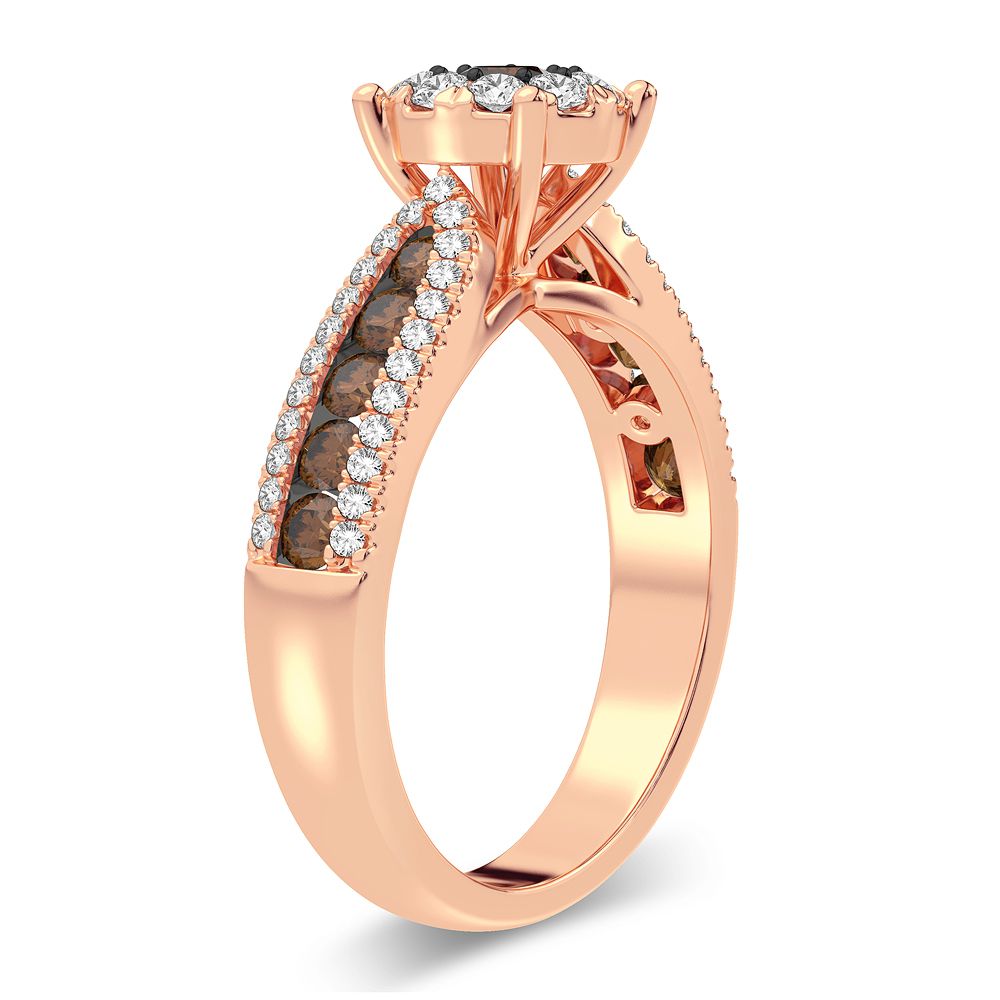 Romantic 14k Rose Gold Lab Diamond Engagement Ring (0.9CT)
