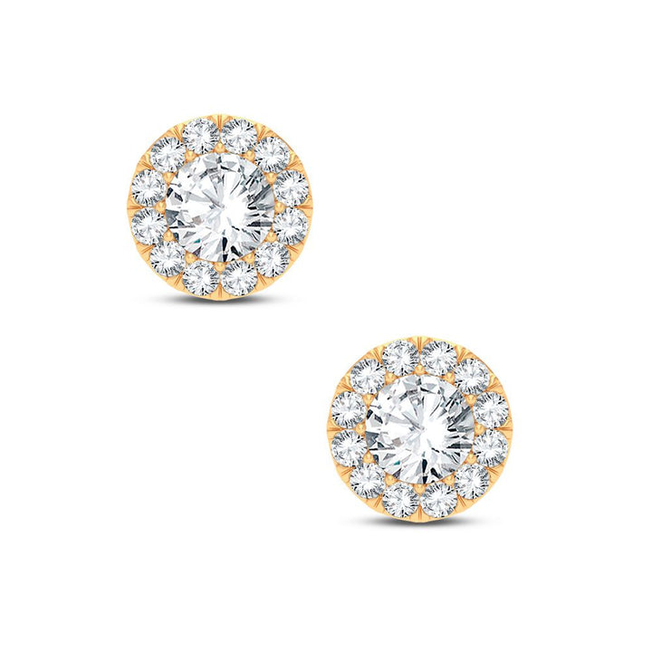 Timeless 14k Yellow Gold 0.25CT Lab Diamond Womens Earrings