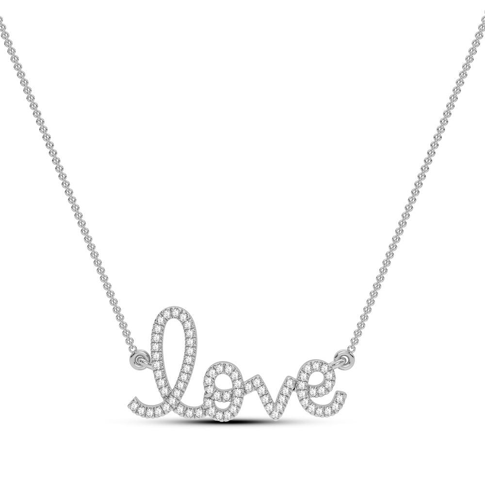 Chic 0.16CT Lab Diamond White Gold Womens Necklace