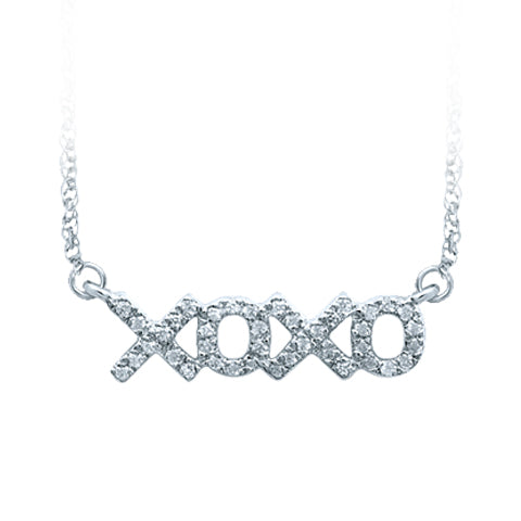 Chic 14k White Gold 0.10CT Lab Diamond Pendant Necklace