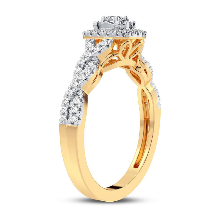 10K Yellow Gold Lab Diamond Engagement Ring - 0.33CT Brilliance