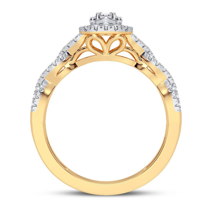 10K Yellow Gold Lab Diamond Engagement Ring - 0.33CT Brilliance