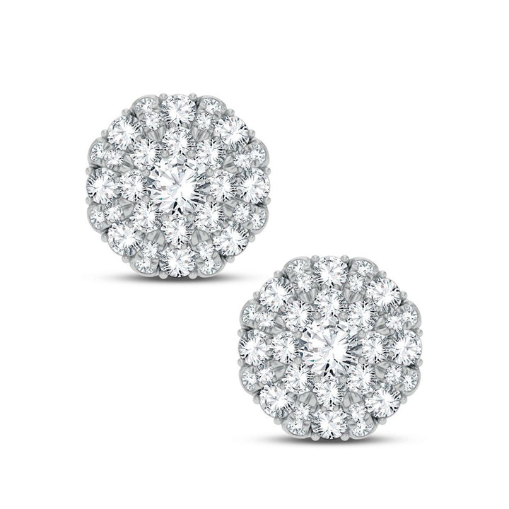 Brilliant 14k White Gold Lab Diamond Stud Earrings (0.62 CT)