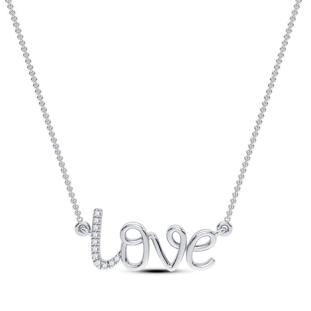 Chic 14K White Gold Lab Diamond Minimalist Pendant Necklace