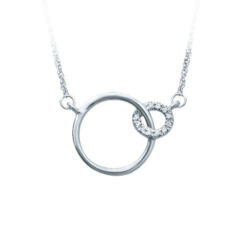 14k White Gold Lab Diamond Pendant Necklace Delicate Charm