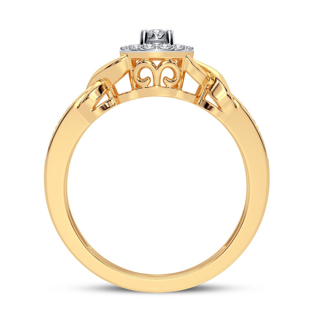 14K Yellow Gold Lab Diamond Promise Ring (0.17CT)