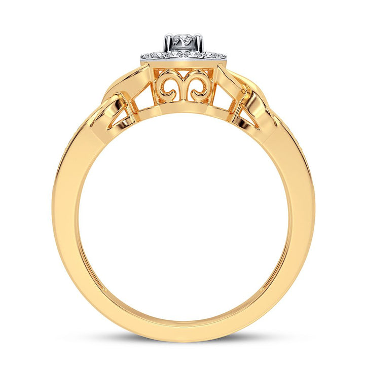 14K Yellow Gold Lab Diamond Promise Ring (0.17CT)