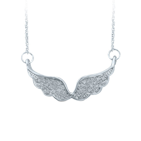 Sparkling Lab Diamond Pendant in 14k White Gold