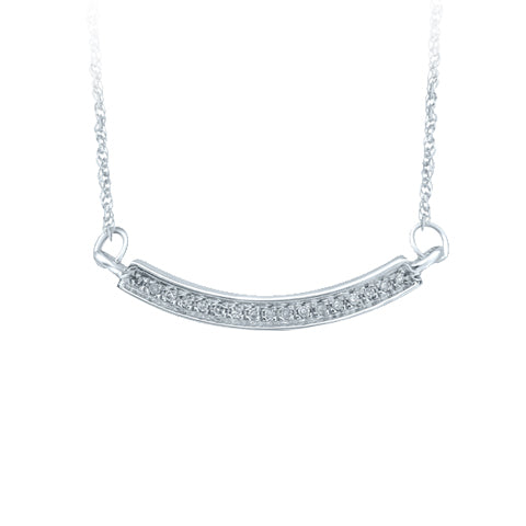 14k White Gold Lab Diamond Pendant Necklace Delicate Charm