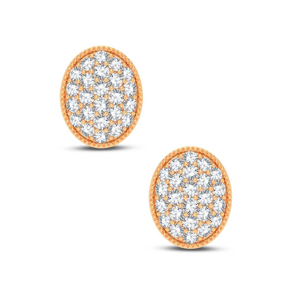 Chic 14k Yellow Gold Lab Diamond Stud Earrings - 0.20CT