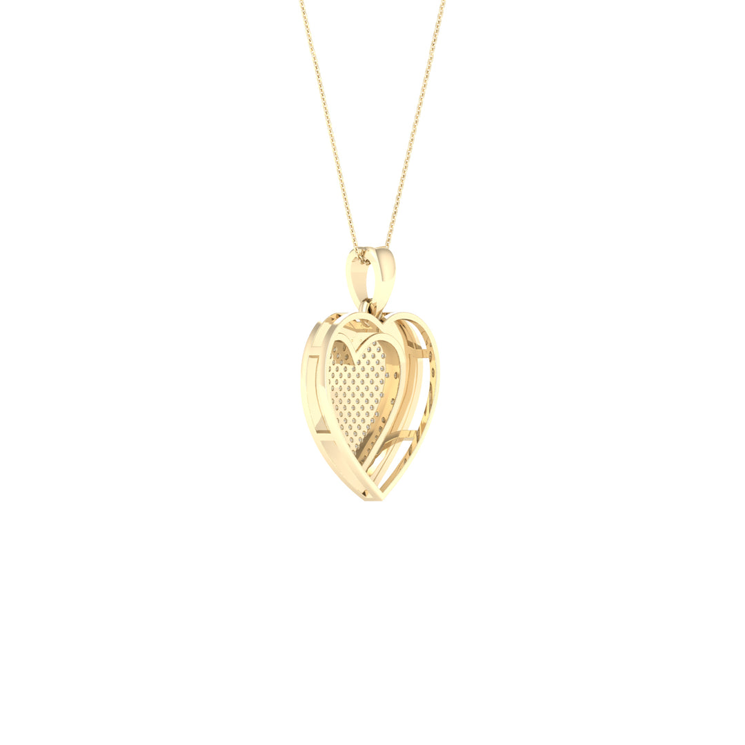 10k Yellow Gold 0.50CT Lab Diamond Solitaire Pendant
