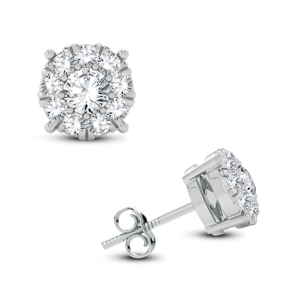 Chic 14k White Gold 0.25CT Lab Diamond Womens Earrings