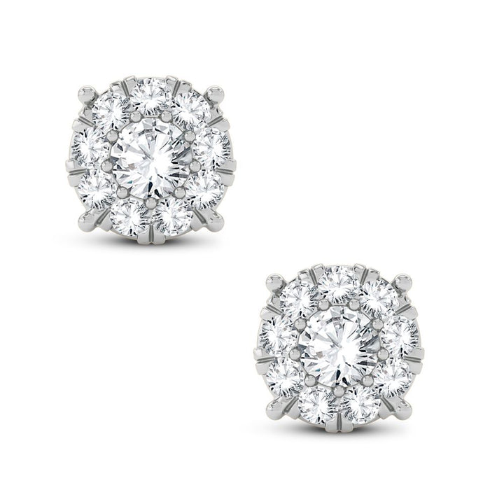 Refined 14k Yellow Gold Lab Diamond Womens Earrings