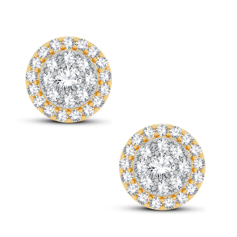 14k Yellow Gold Lab Diamond Stud Earrings (0.62CT)
