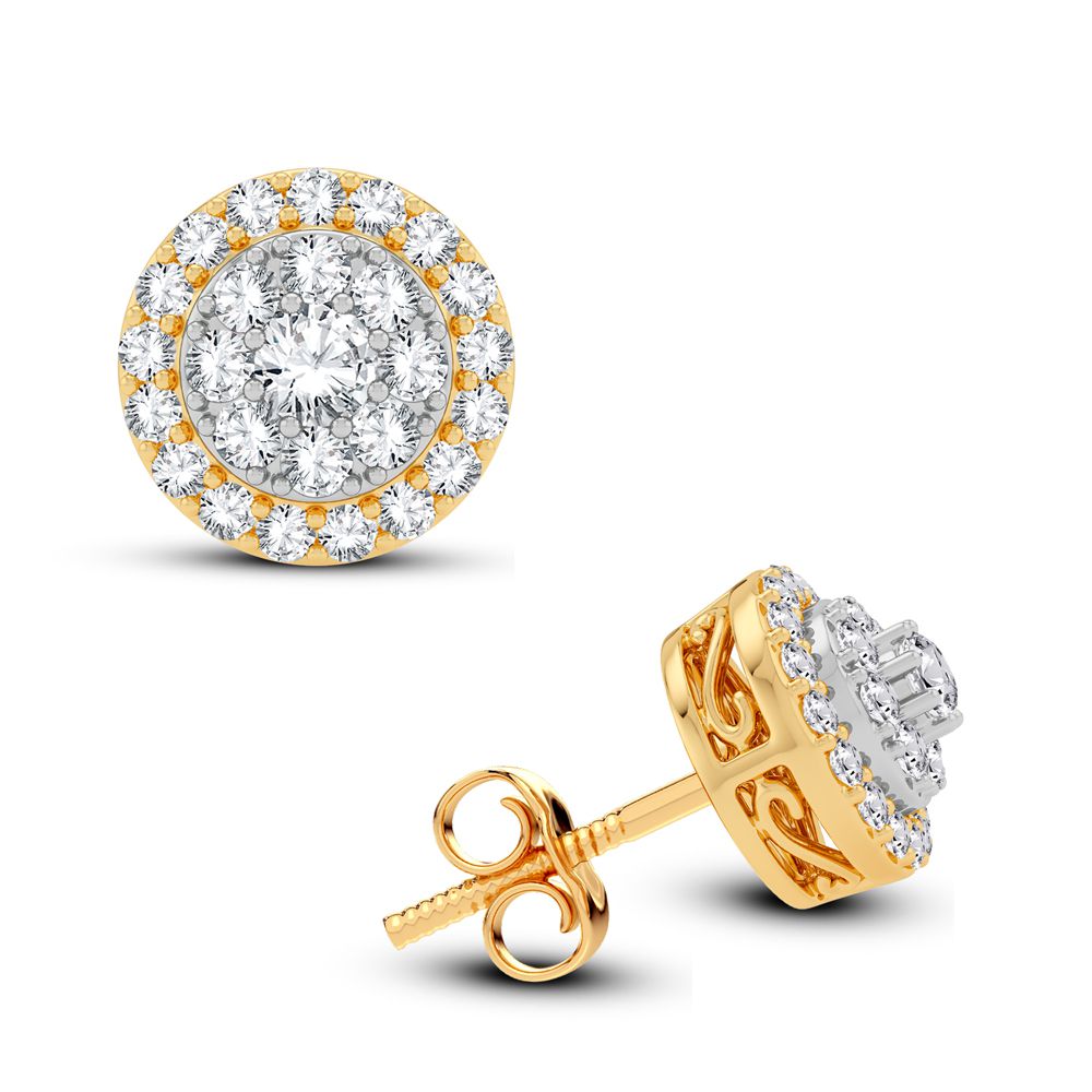 14k Yellow Gold Lab Diamond Stud Earrings (0.62CT)