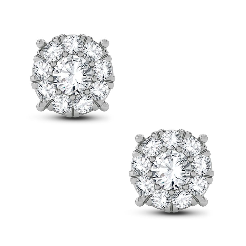 Chic 14k White Gold 0.50CT Lab Diamond Earring Set