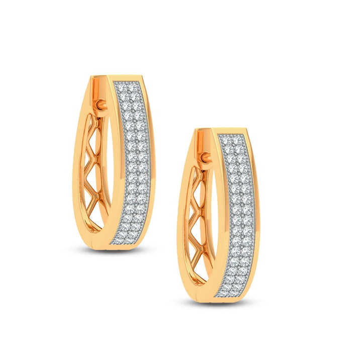 Petite Brilliance: 10k Gold Lab Diamond Hoop Earrings